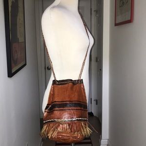 Vintage Handmade Leather drawstring Bag Small 😘